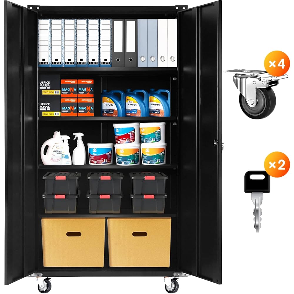 27/mo Finance Greenvelly Metal Storage with Wheels, 75