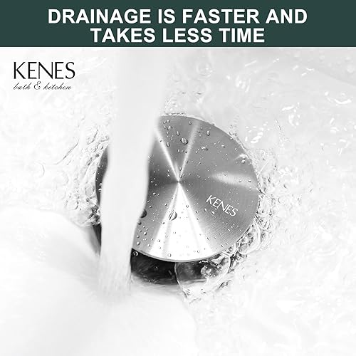 Miniatura 104 de KENES Desagüe desplegable de bronce aceitado para lavabo, tapón de drenaje para lavabo, montaje de drenaje de fregadero sin desbordamiento, anti