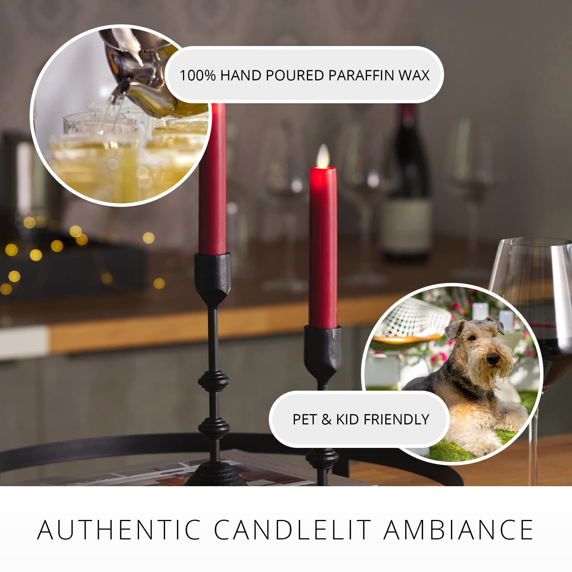 Amazon.co.jp : Luminara - フレームレス電池式テーパーキャンドル