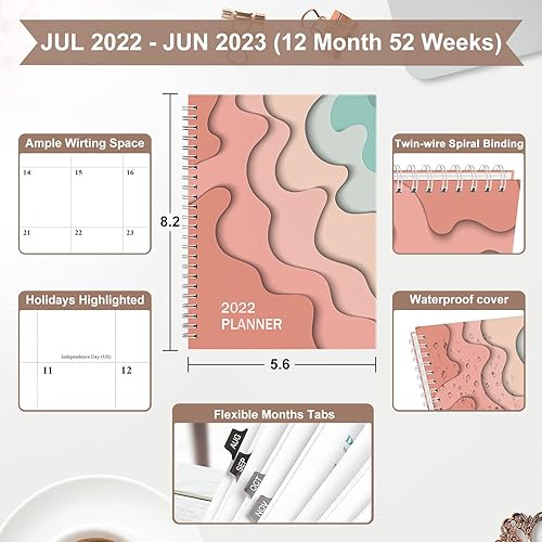 Miniatura 2 de 2022-2023 Planner - Academic Planner 2022-2023, Jul. 2022 - Jun. 2023, Weekly Monthly Planner with Monthly Tabs, 8.5"x6.4", Hardcover Calendar