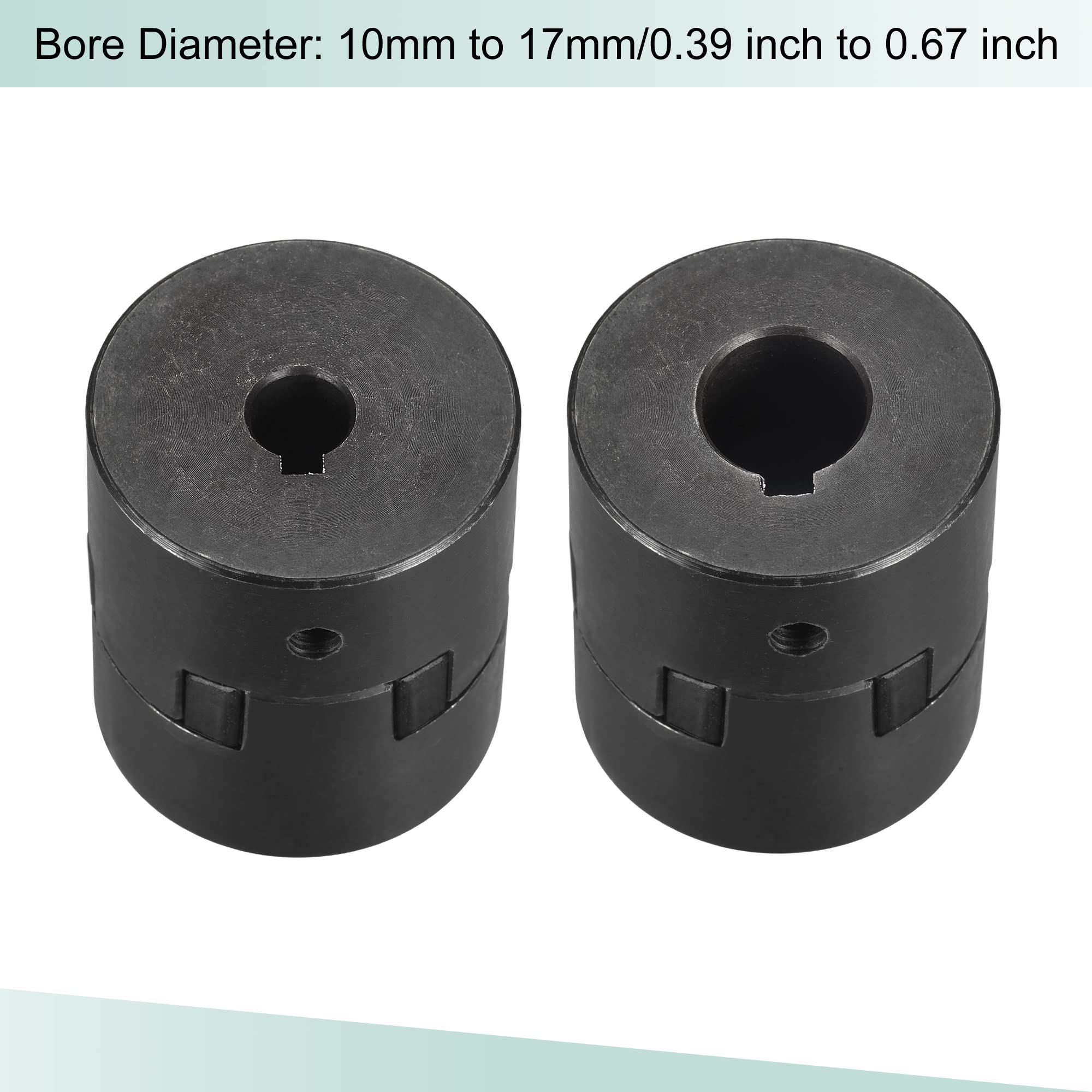 MECCANIXITY Albero di accoppiamento flessibile da 10 mm a 17 mm 54 mm x 44,5 mm giunto accoppiatore motore