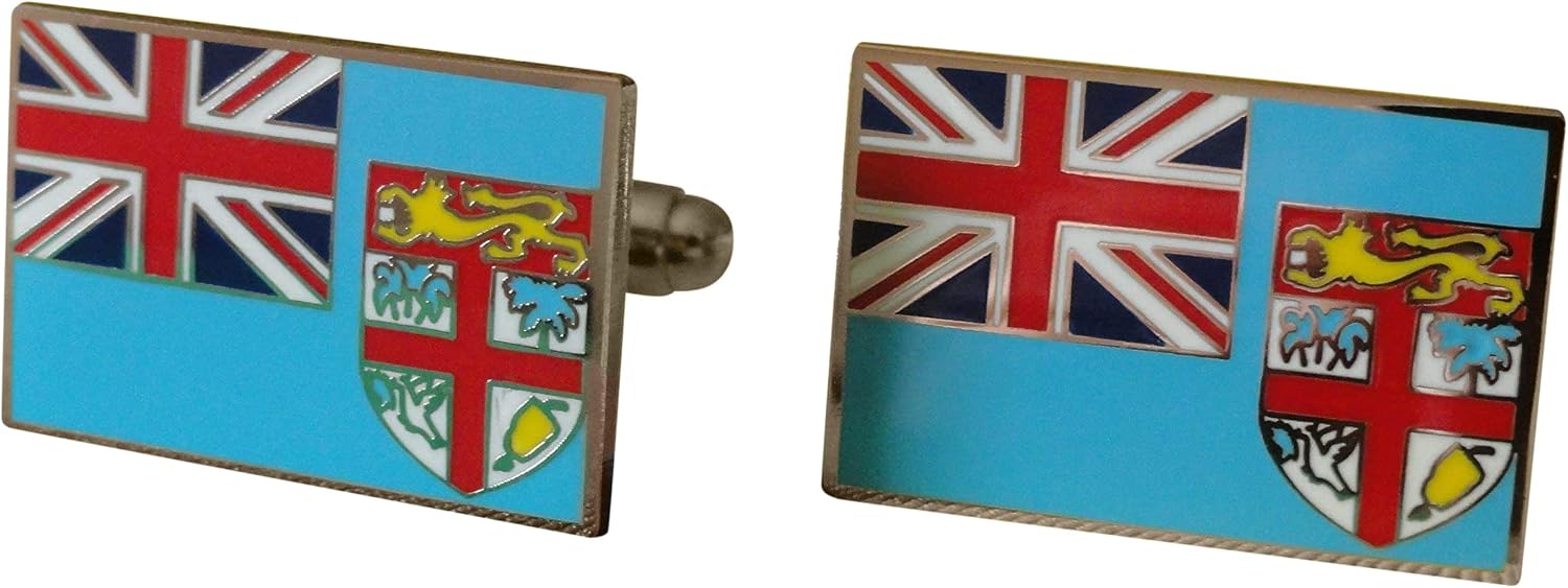 Fijian Flag Cufflinks, Lapel Pins, Tie Bars, Earrings, Jewelry and Accessories