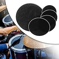 Vista 4 de Juego de 5 piezas de tambor con cabeza de tambor, piel de doble malla, práctica silenciosa, cabeza de tambor silenciosa, piel portátil