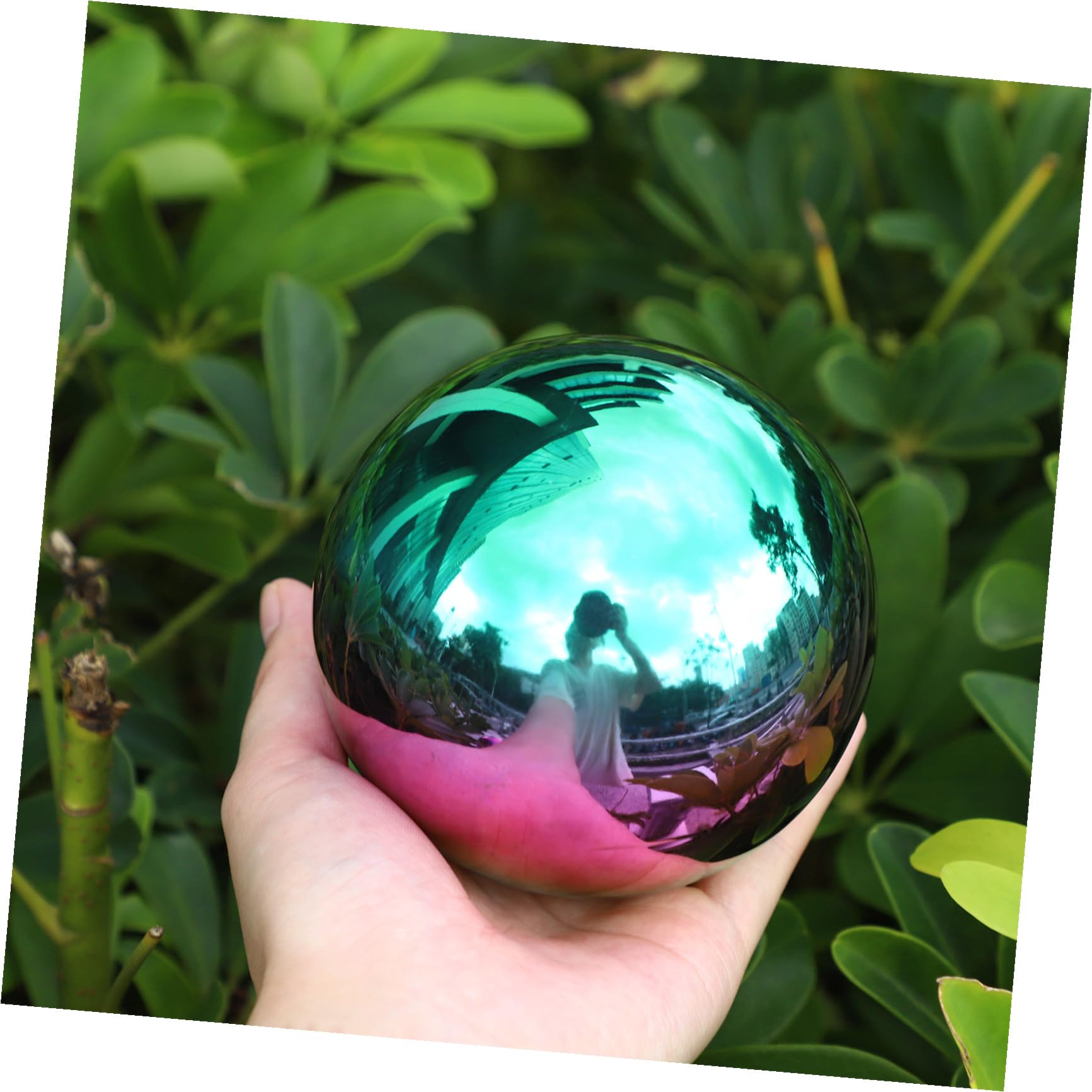 BESTonZON Lot de 6 Boules de Jardin en Acier Inoxydable Poli Miroir - Boules Creuses en métal - Boules de Bassin - Réfléchissantes en Acier Inoxydable - pour l'extérieur, Jardin, étang, Piscine
