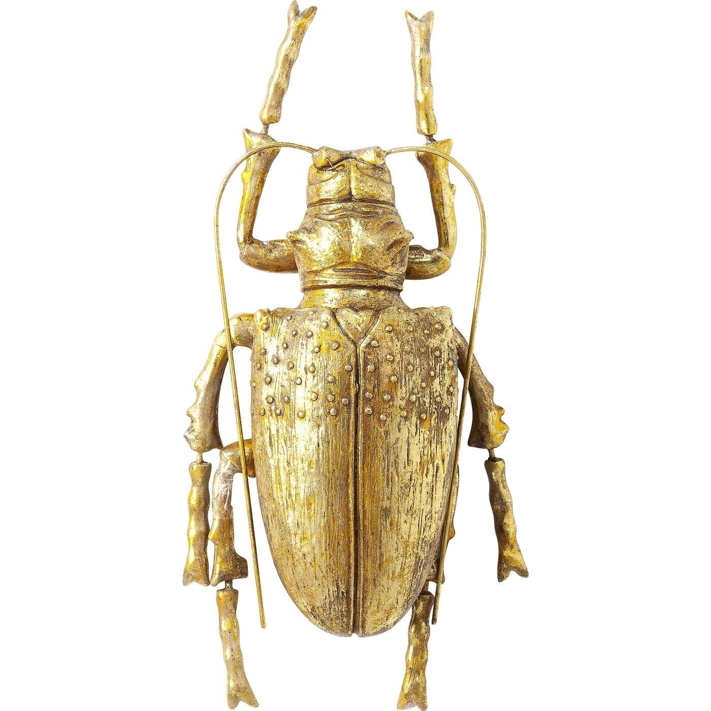 KARE Wall Decoration Longicorn Beetle Gold, 7 x 15 x 27