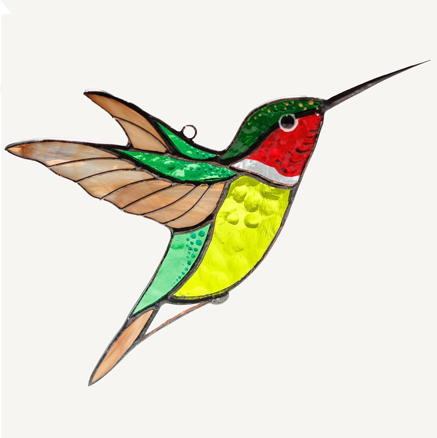 Stained Glass Hummingbird Suncatcher Window Hangings - Unique Home Decor Window Decor - Lightcatcher - Bird Decoration - Gift for Mom