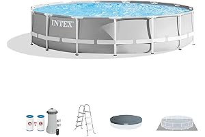 Intex Prism Frame 15-Foot Premium Above-Ground Swimming Pool Set