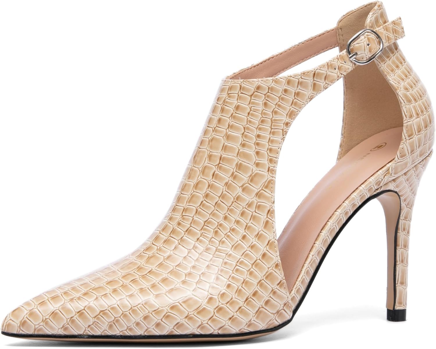 NEWBELLA Women's Closed Instep Hollow Pumps - Pointed Toe Heeled Sandals with Stiletto Heel, Versatile Casual High Heels for Everyday Wear & Commute