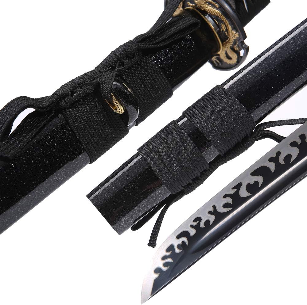 Real Katana Sword Sharp - Japanese Samurai Swords are a Unique Gift for Men - Full Tang High Carbon Steel Sword Blade Makes a Memorable for Martial Arts Enthusiasts or Sword Collectors