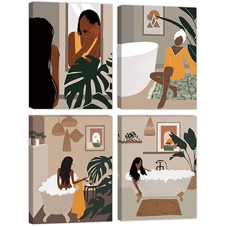 Amazon.com: African American Black Wall Art Relaxing Black Women In ...