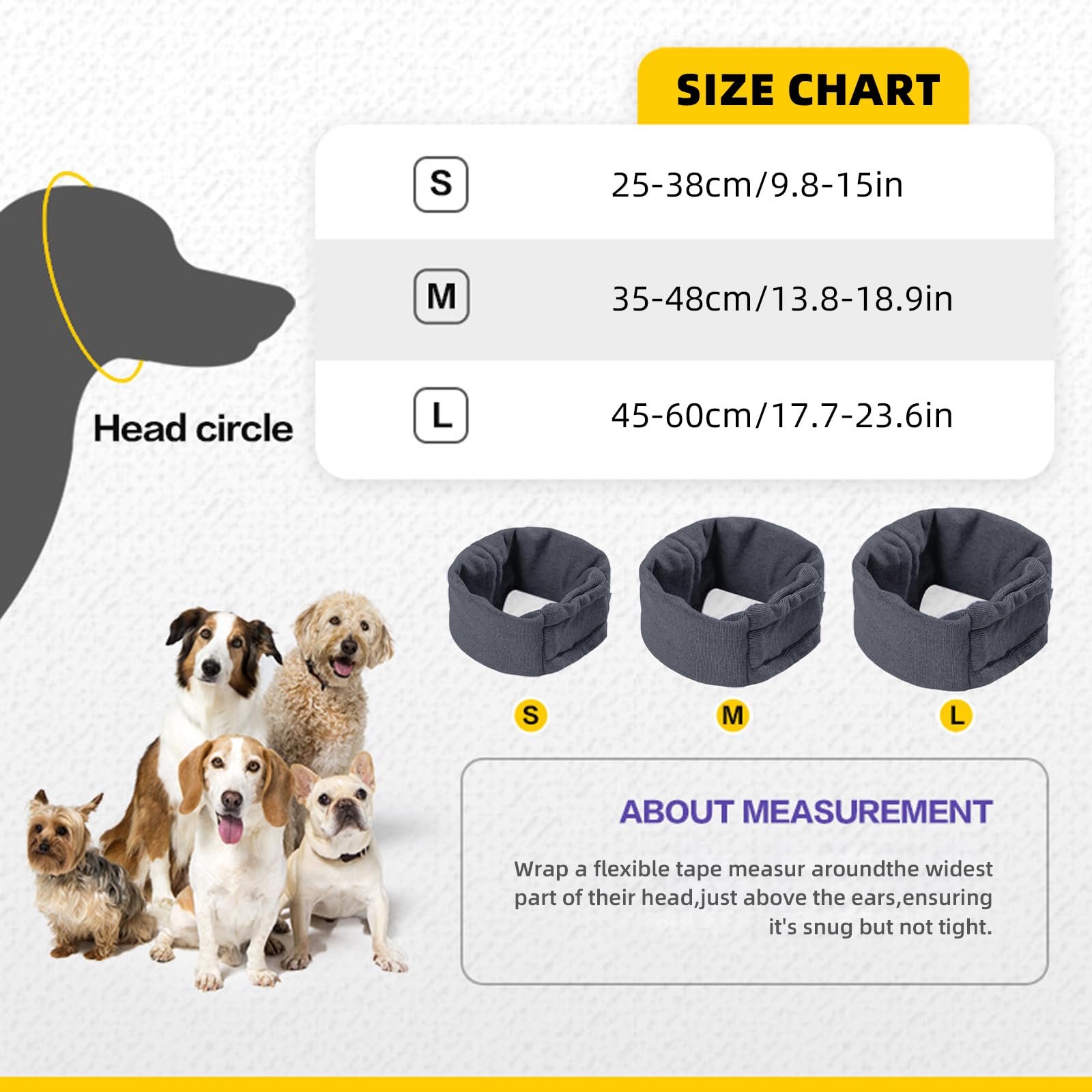 Dog Snood Ear Protectors Comfort Dog Ear Muffs Dog Neck and Ears Warmer Hood Noise Protection Calming Hood Calming Pet Snood Ear Covers for Anxiety Relief and Calming (S) - Image 2