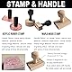 Custom Stamp with Logo Text - Personalized Rubber Stamp with Handle - Address Stamps for Business or Crafting - Square 2" Product Image 2