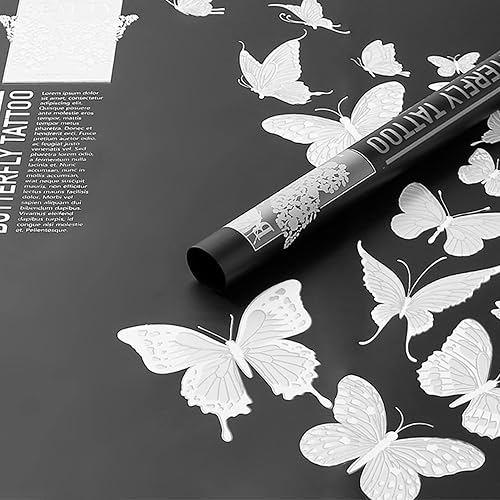 20 hojas de papel de regalo de flores de mariposa, suministros de ramo de floristería impermeables, manualidades, embalaje de regalo o embalaje en