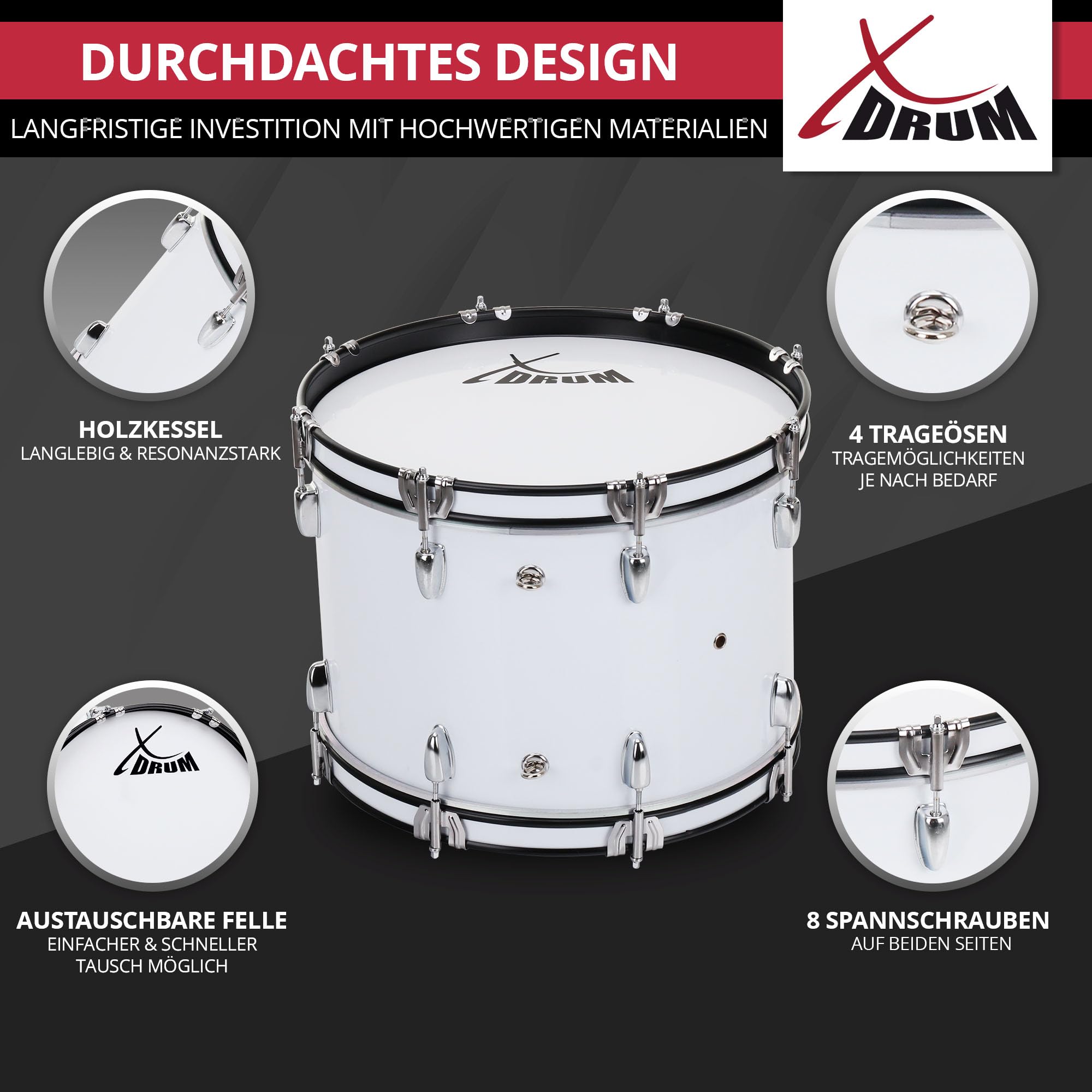 XDrum MBD-218 Caisse Claire De Marche 18 x 12