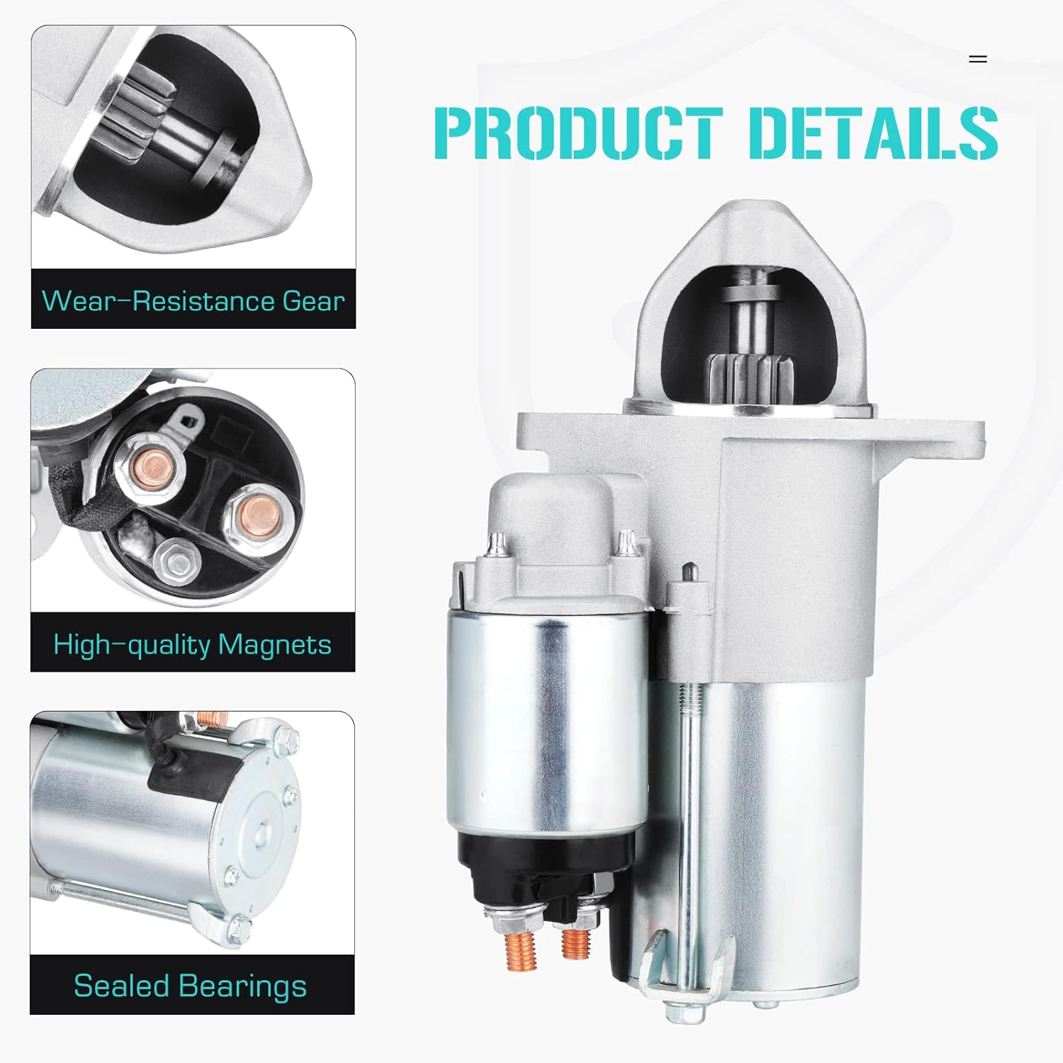 Starter 1.8L for Chevrolet Cruze 11-12 (LS Base LT Sedan) 13-14(LS LT) 15(L LS LT), for Cruze Limited 2016 (L/LS/LT Sedan 4-Door), for Sonic Sedan/Hatchback 12-14 (LS LT LTZ), 15-18 (LS LT) 4-Door