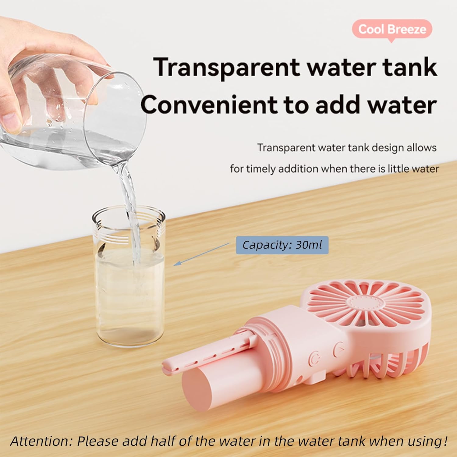 3 Pack Misting Fan Portable - Handheld Mini Rechargeable with 4 Speeds & Water Mist - Ideal for Travel, Camping, Outdoor, Home, Office, Makeup,Commute - Image 9