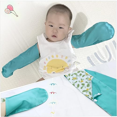 Miniatura 4 de Manoplas de eccema para arañazos para bebés con eccema o piel sensible, manoplas para raspar, ropa para tratamiento de eccema, Azul lago