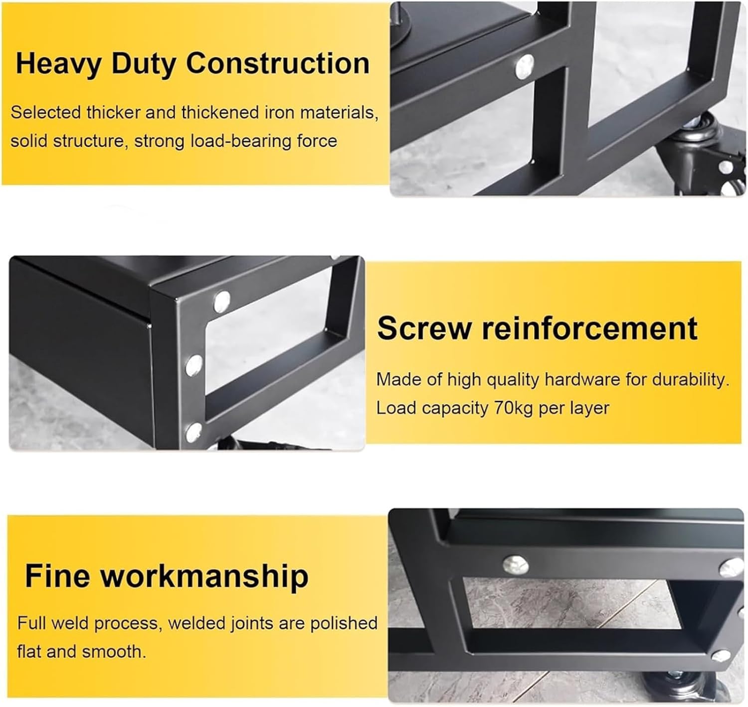 Vinyl Car Wrap Film Display Rack - Holds 10/15 Rolls, Space Saving Rolling Organizer for Blueprint, Wallpaper, Leather, Fabric, Window Film, PVC Rolls - Commercial Holder