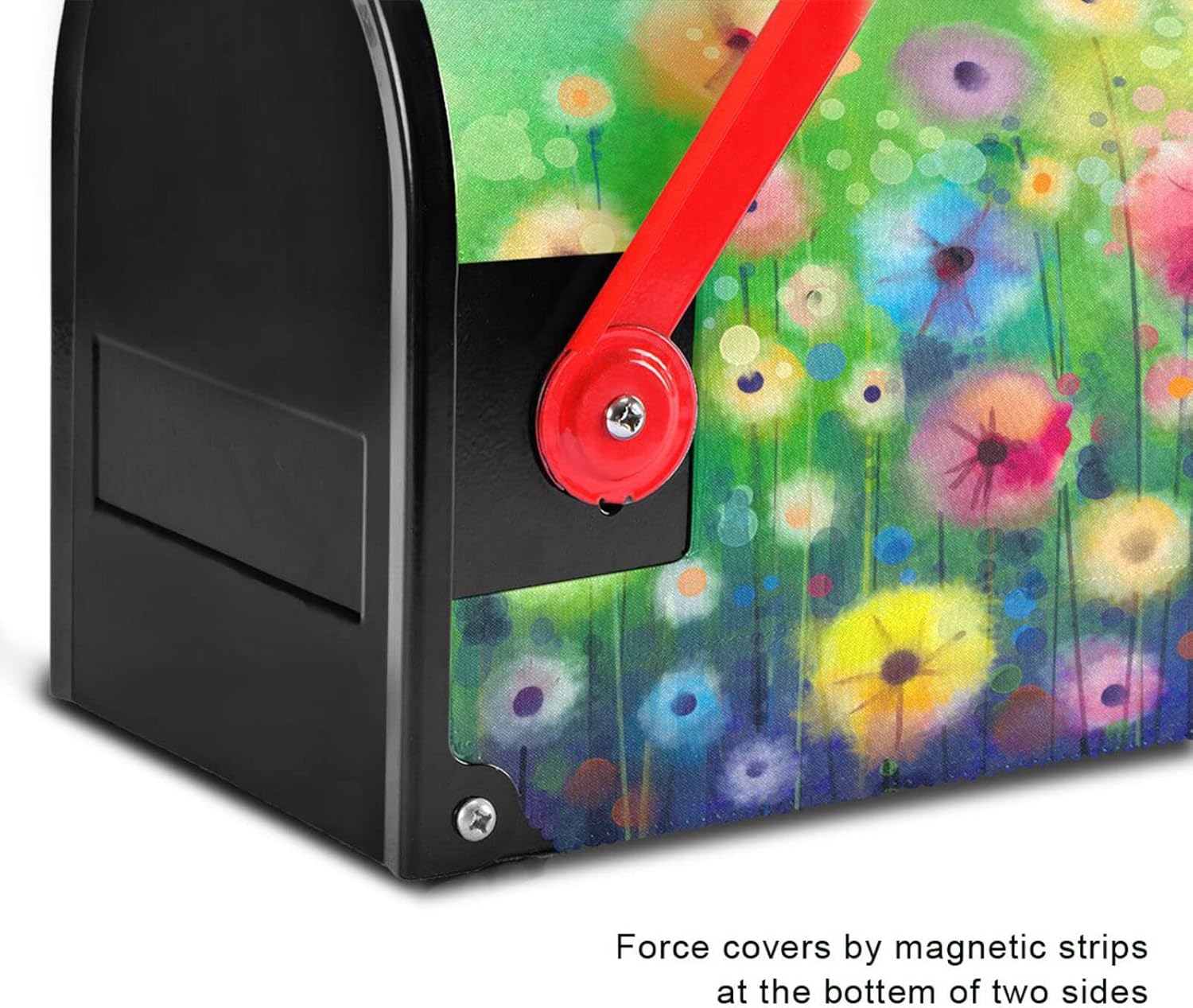 Mailbox Cover Magnetic Watercolor Abstract Flowers Mail Wraps Cover Magnetic 18 x 21 Inch