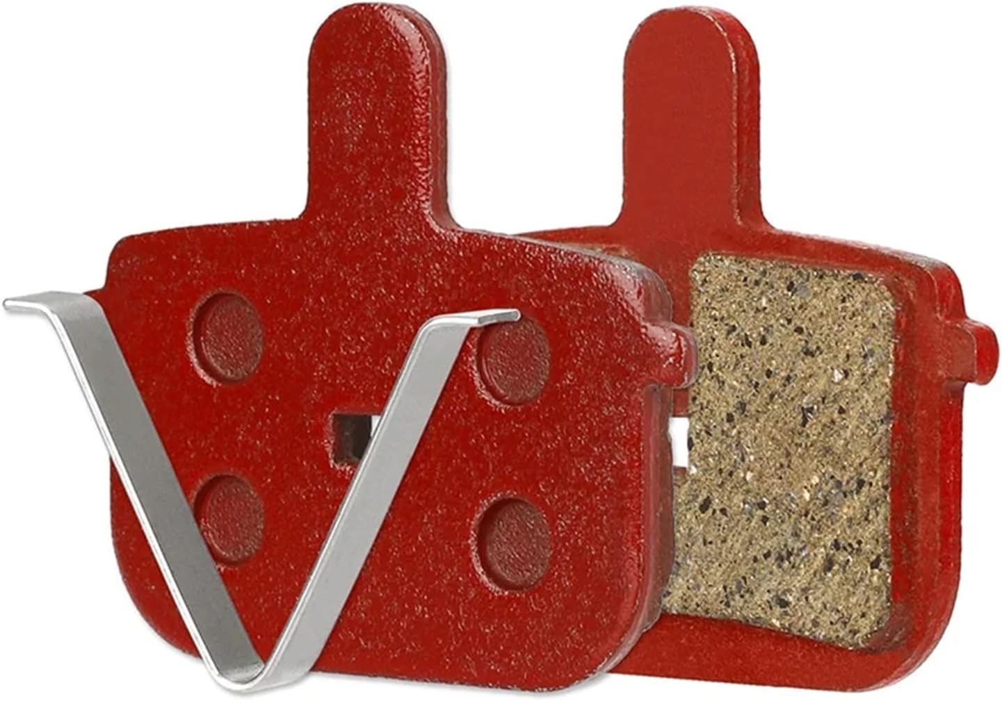 Bike Brake Pads 15 Pcs Rectangular Hollow Resin Brake Pads Red for E-Bike Electric Scooter