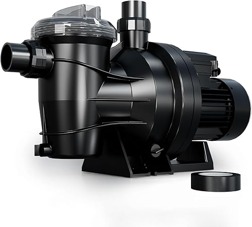 FOTING Bomba de piscina interiorsobre el suelo, autorecortable de 4500 GPH (velocidad única, 1HP, 115V)