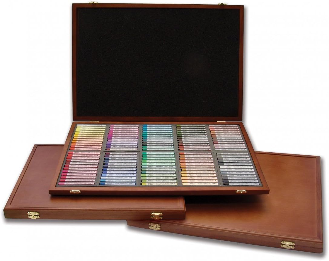 MUNGYOGallery Semi-Hard Pastels Wood Box Set of 120 - Assorted Colors