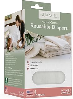NuAngel Natural Cotton Pre-Fold Diapers
