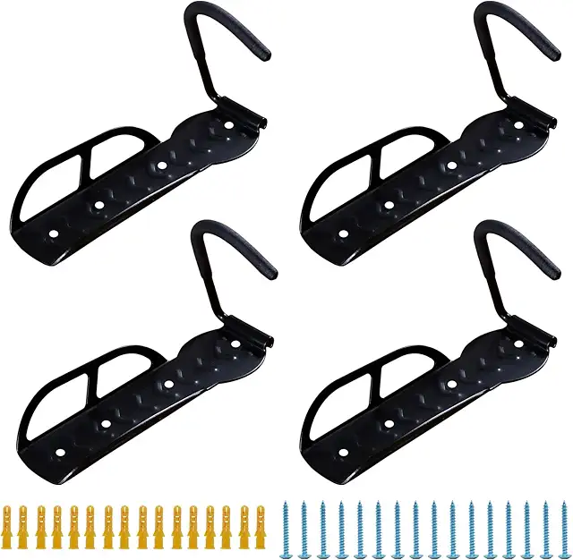 Soporte Bicicletas Pared 4 Piezas - Gancho Bici Resistente hasta 35 kg