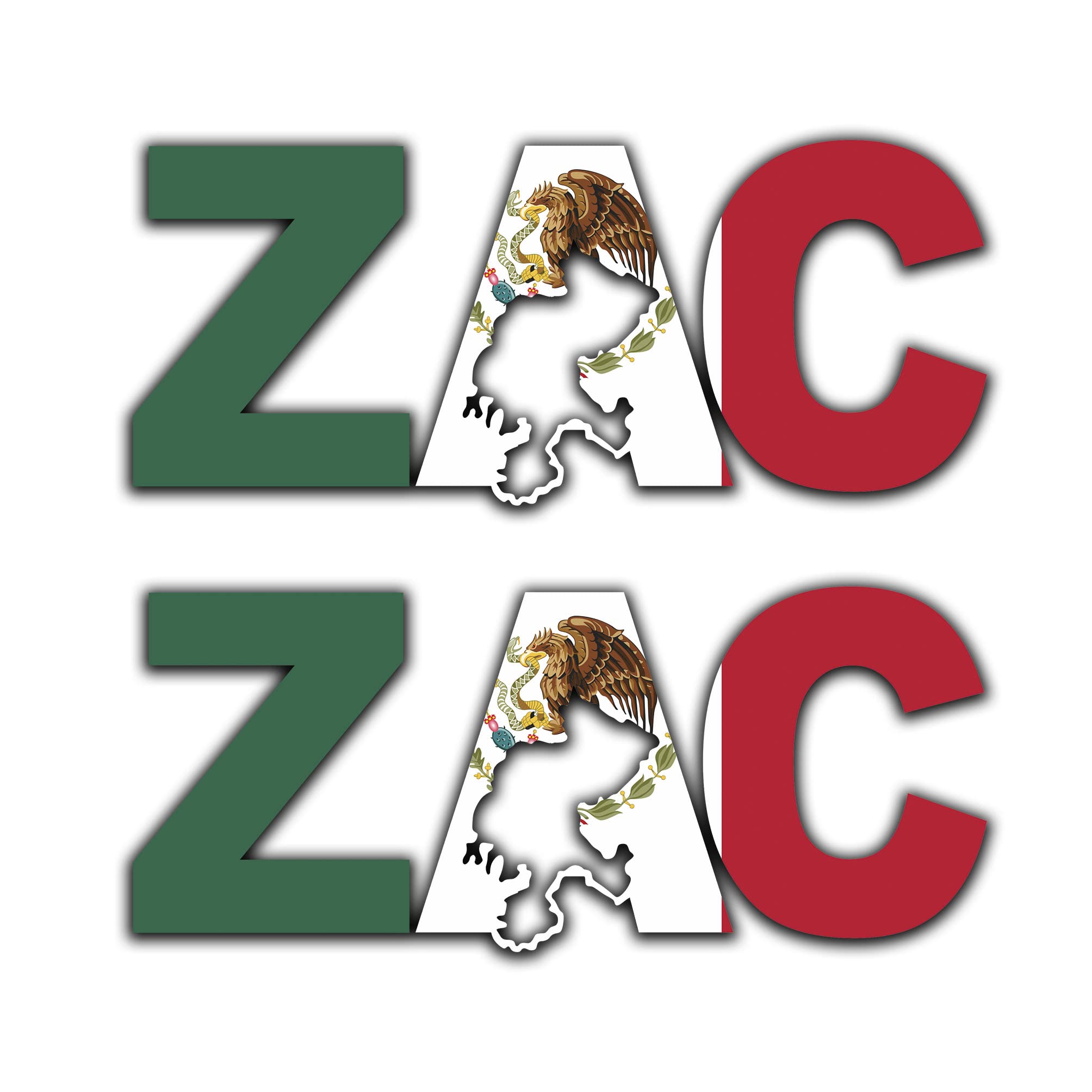 Buy Edward Mexico x 2 Zac Sticker Zacatecas Decal Mexico Letters Car