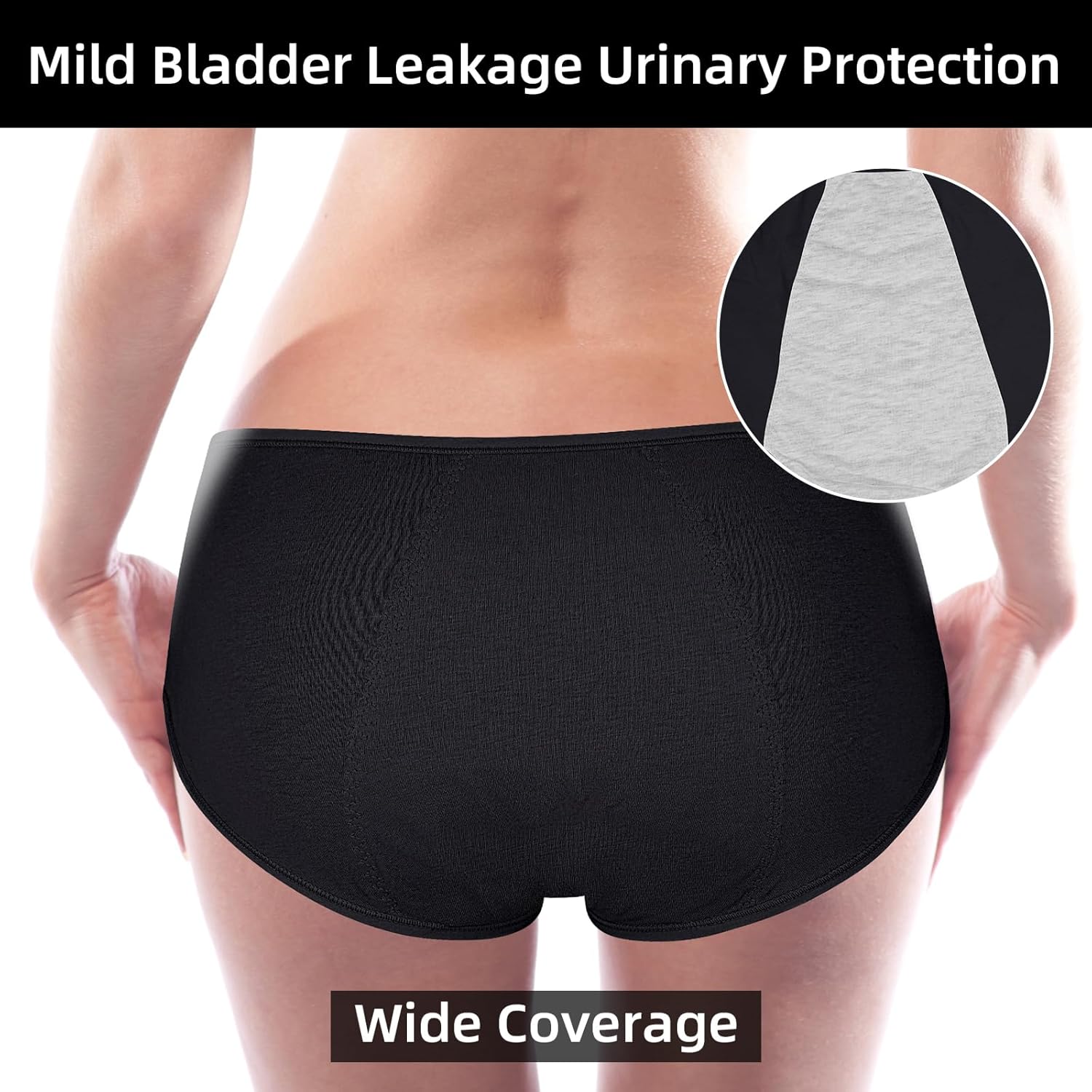 HUNAIFUpgrade Leakproof Ladies Underwear, Incontinence Underwear for Women, Leak Proof Panties for Women Over 60 - Image 4