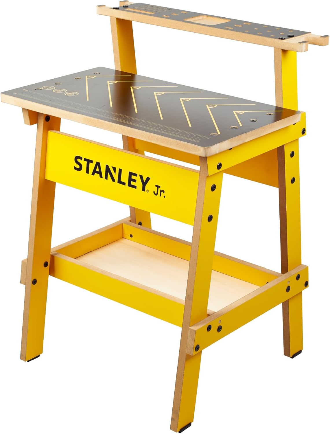 Stanley Jr. Kids Work Bench - Real Wood Craft Kits Fun - Workshop Tool Bench for Kids - Children’s Play Work Bench - Play Construction Sets