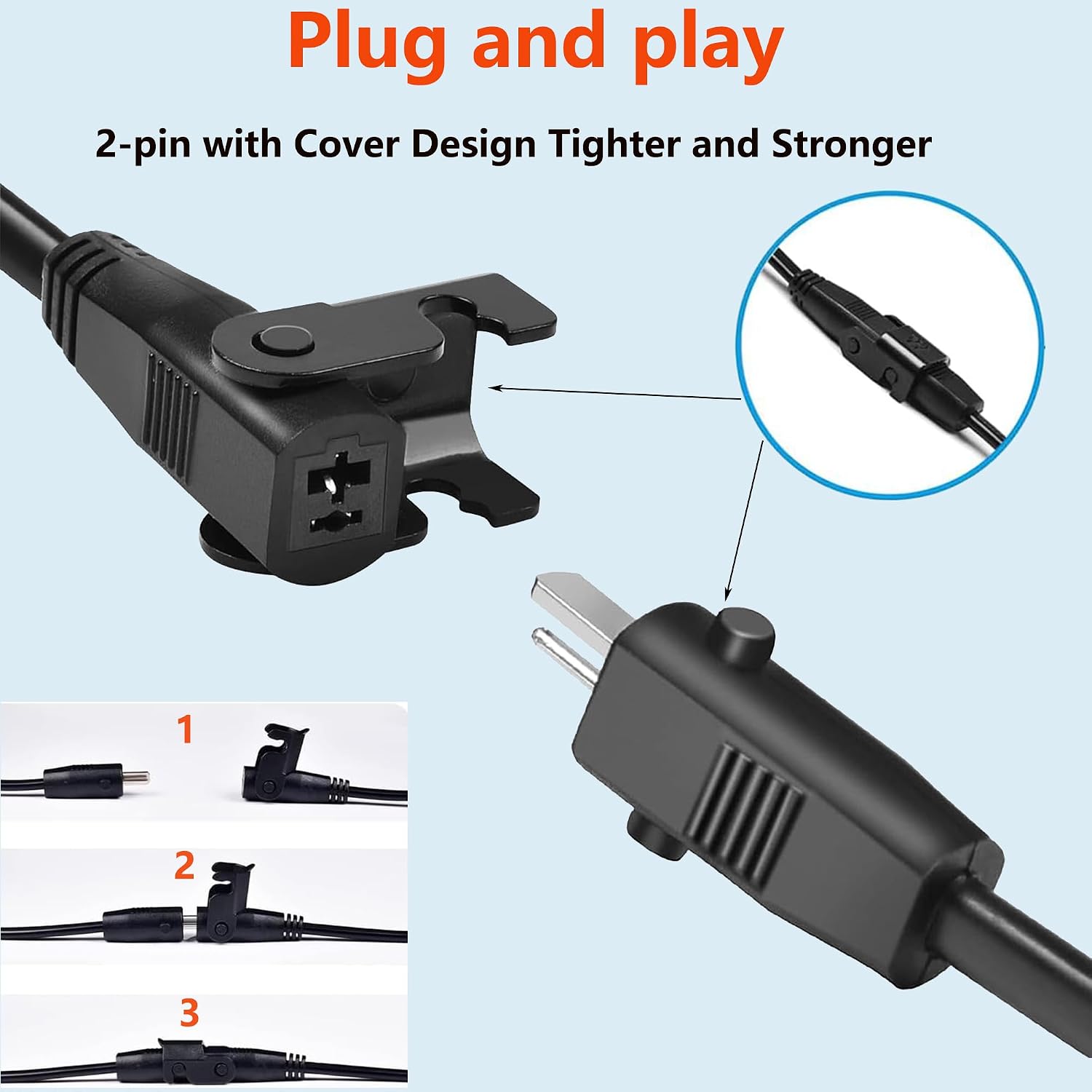 Electric Recliner Extension Cord 6.6Ft,L-Shaped Cable Replacement Cord