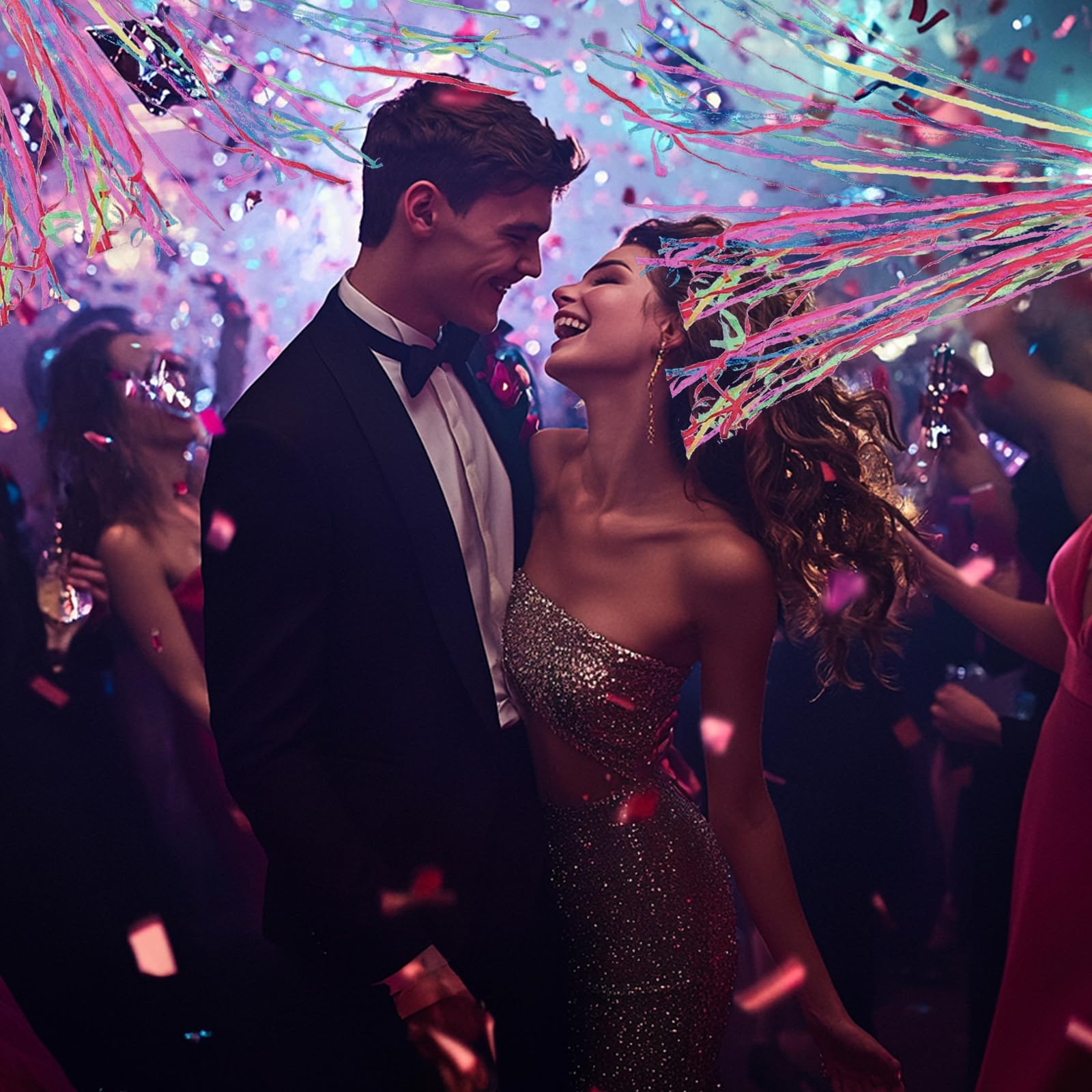 12 pezzi Bomba Stelle Filanti per Coriandoli Compleanno Matrimonio Natale e San Valentino