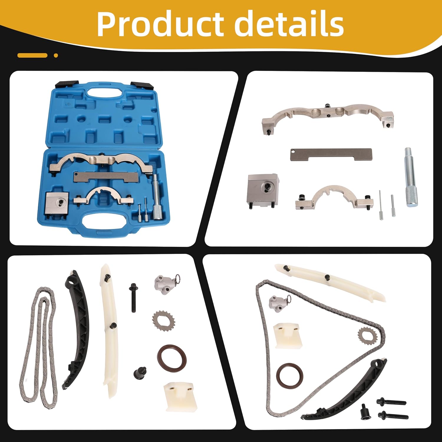 Timing Chain Kit & Engine Timing Tool Kit fit for Chevrolet Cruze/Sonic/Trax/Volt fit for Cadillac ELR fit for Buick Encore Replace# ETCK2102 TK343 22HP47N