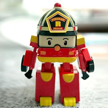2 pcs Robocar Poli HELLY + ROY Transformer Robot Toy for kids