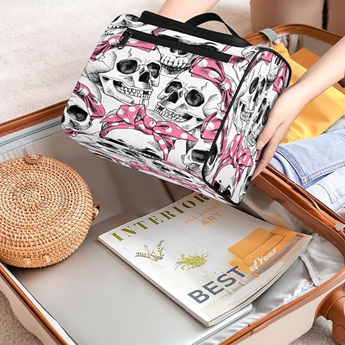 Miniatura 7 de Skull Fun Style Toiletry Bag for Women Travel Makeup Organizer with Hanging Hook Traveling Cosmetic Bags for Toiletries Accessories