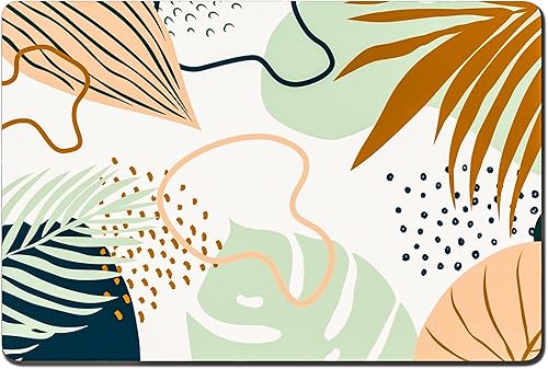 Miniatura 30 de Rnivvi Tapete de comida para perros, 12" x 19" pulgadas, tapete absorbente con diseño de flores para tazones de perros y gatos para comida y agua