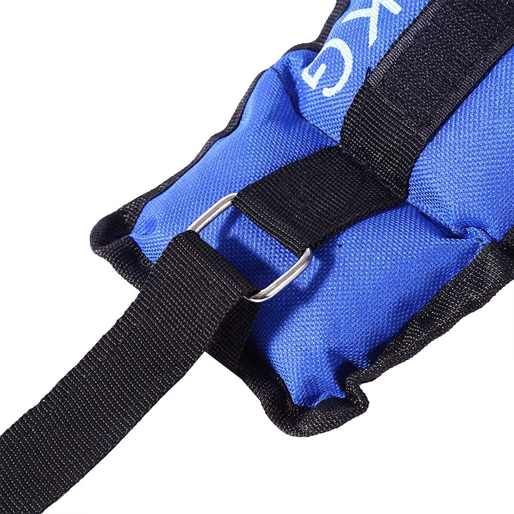 Peso Caviglia, 1 Paio Pesi Regolabili da 2 kg/3Kg/5Kg, Peso Polso Durevole per Fitness, Esercizio Fisico, Passeggiate, Jogging, Ginnastica, Aerobica, Palestra, Blu (3Kg)