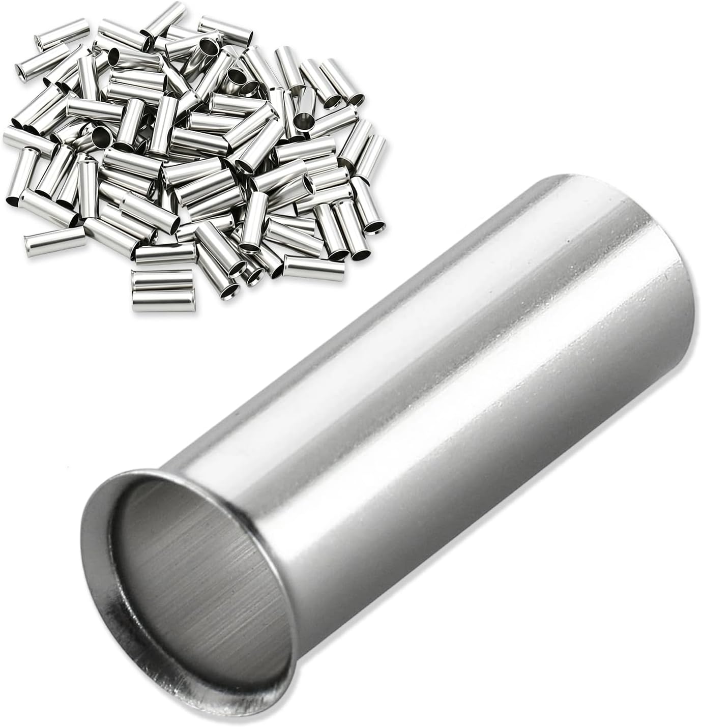 Baomain AWG 10/6.0mmยฒ Long: 12mm Wire Copper Crimp Connector Non Insulated Ferrule Pin Cord End Terminal EN6012mm Pack of 100