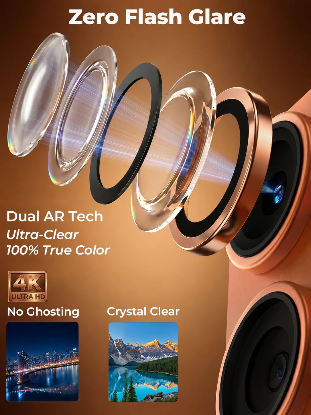 LITO Metal Camera Lens Protector for iPhone 17 Pro Max, Full Camera Island Armor Cover with 9H Tempered Glass, 2-Step Easy Install Tray, AR Clear Anti-Glare, Scratch Resistant, Case Friendly，Sliver