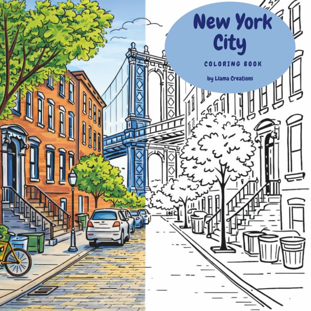New York City Drawing Book for Kids, Teens & Adults Featuring the City Life, and Top Attractions of the Big Apple