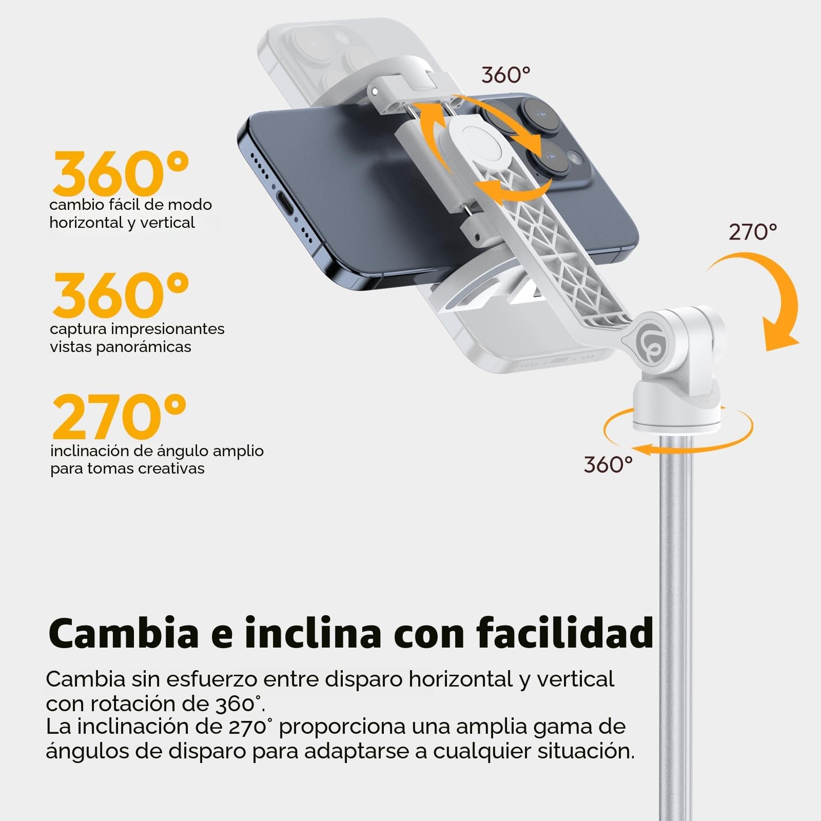 ULANZI TT88 145 cm Overhead Selfie Stick, Multifuncional magnético y de sujeción 2 en 1, Palo Selfie Trípode Blanco para Móvil y Cámara con Control Remoto