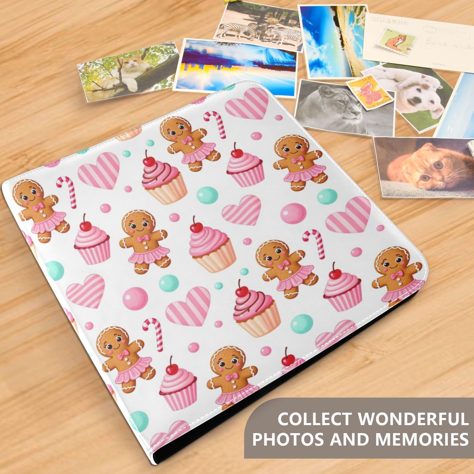Skórzany album do scrapbookingu, zdjęcia i prace pa