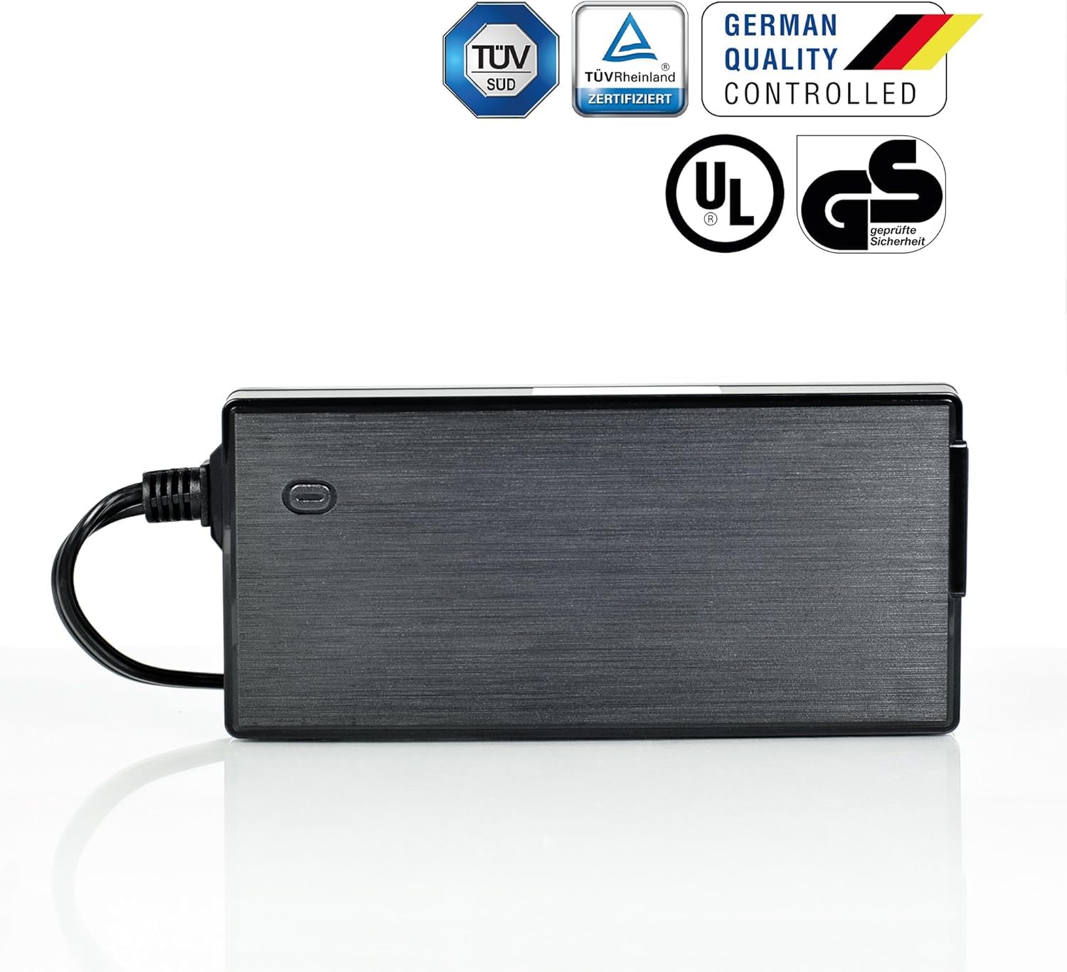 LEICKE Zasilacz ULL 12 V 12,5 A | certyfikat TÜV | kompatybilny z ITX Pico PSU, napędami NAS, routerami, wężami świetlnymi, paskami LED, routerami, monitorami TFT, oświetleniem LED | 5,5 x 2,5 mm