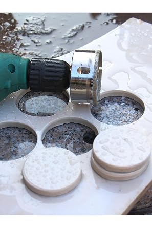 Depolife Marble Granite Tiles Glass Round Drilling Punch Diamond Tip Round Core For Opening Drill (65Mm)