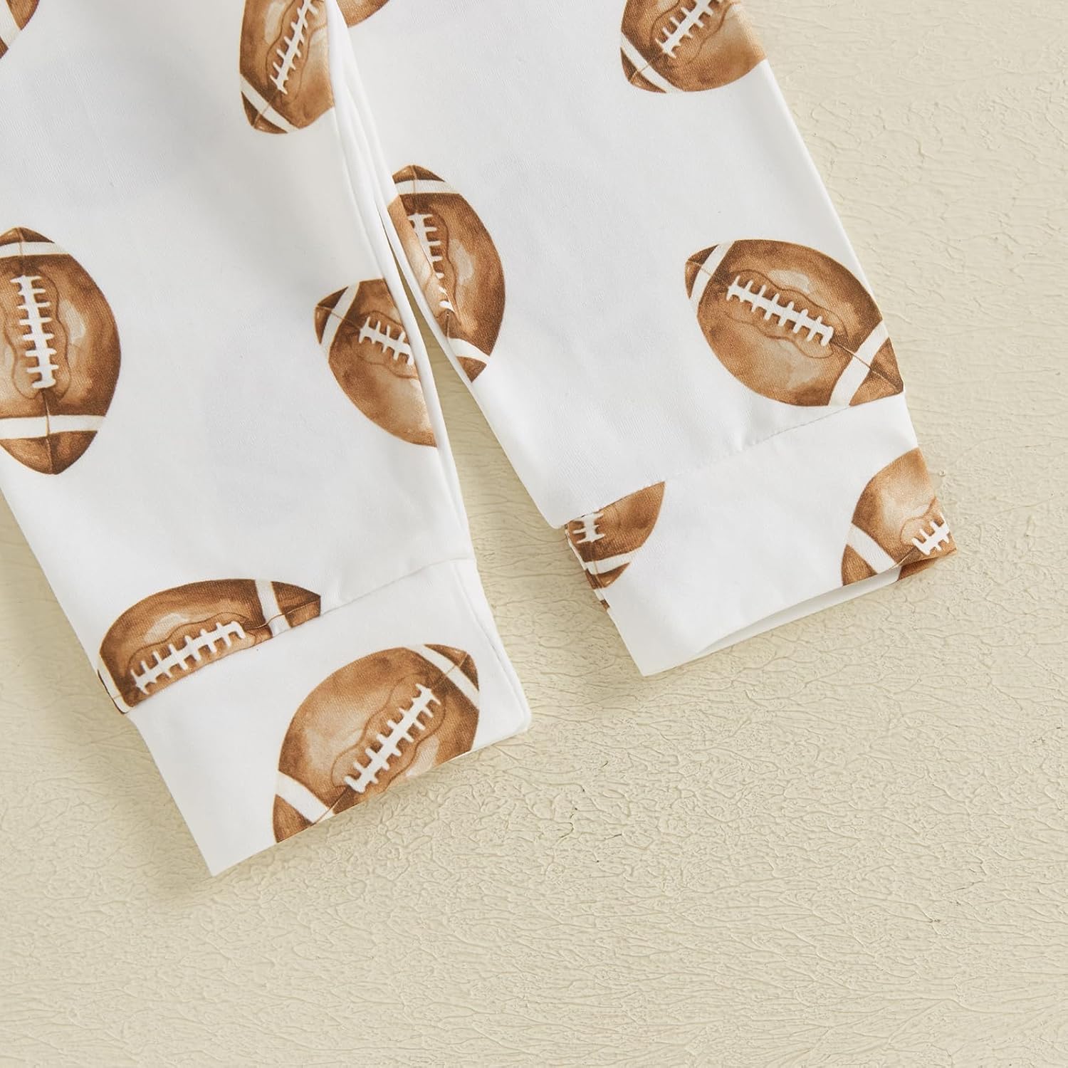 Karuedoo Newborn Baby Boy Football Outfit Sundays Are For Football with Daddy Long Sleeve Romper Football Pants Hat 3Pcs Sets - Image 7