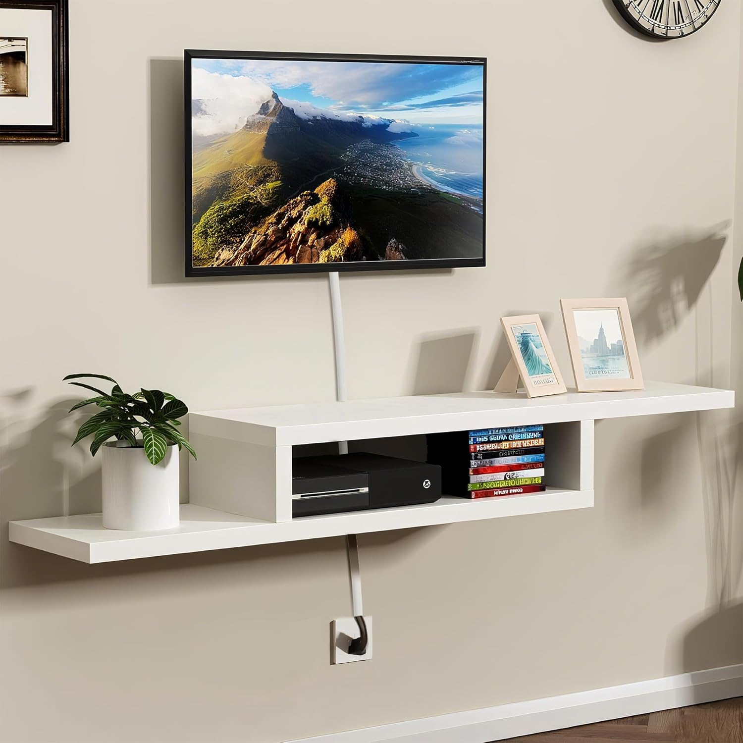 Tromlycs Flexible Silicone Cable Cord Cover Hider 39 Inch Hides Wires Along Wall for TV Mounts & Extension Cords, White