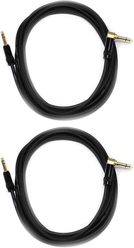 Audio 2000s E26112P2 TRS a TRS Cable de ángulo recto de 12 pies (12 pies de 2 unidades)