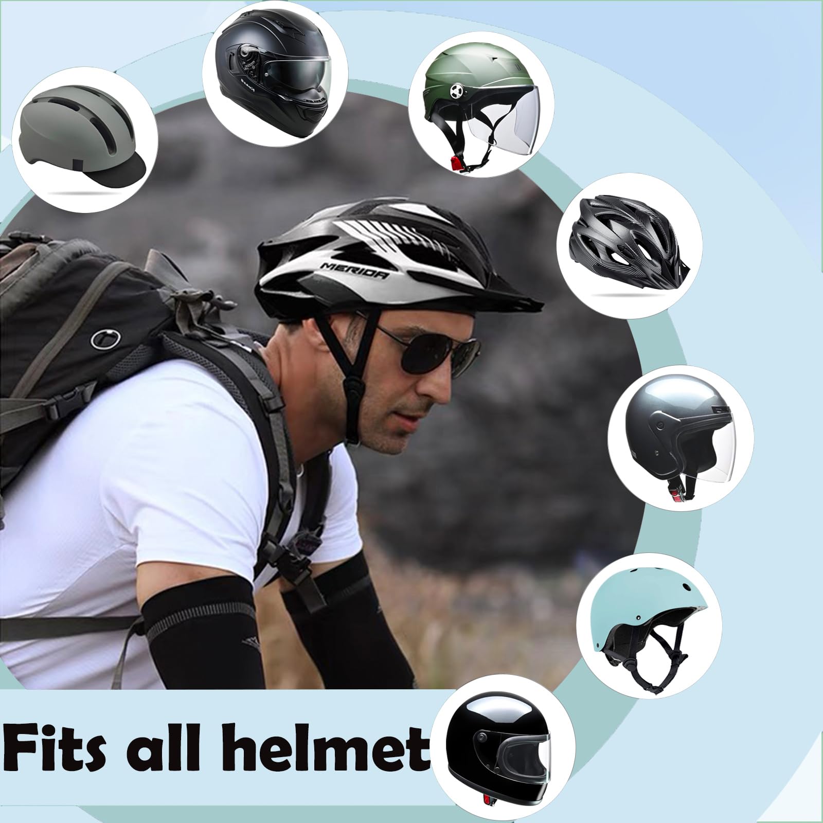Forro de casco de calavera refrescante, sombrero de malla ligera para correr, se adapta debajo del casco, ciclismo, motocicleta, forro de sudor para hombres y mujeres