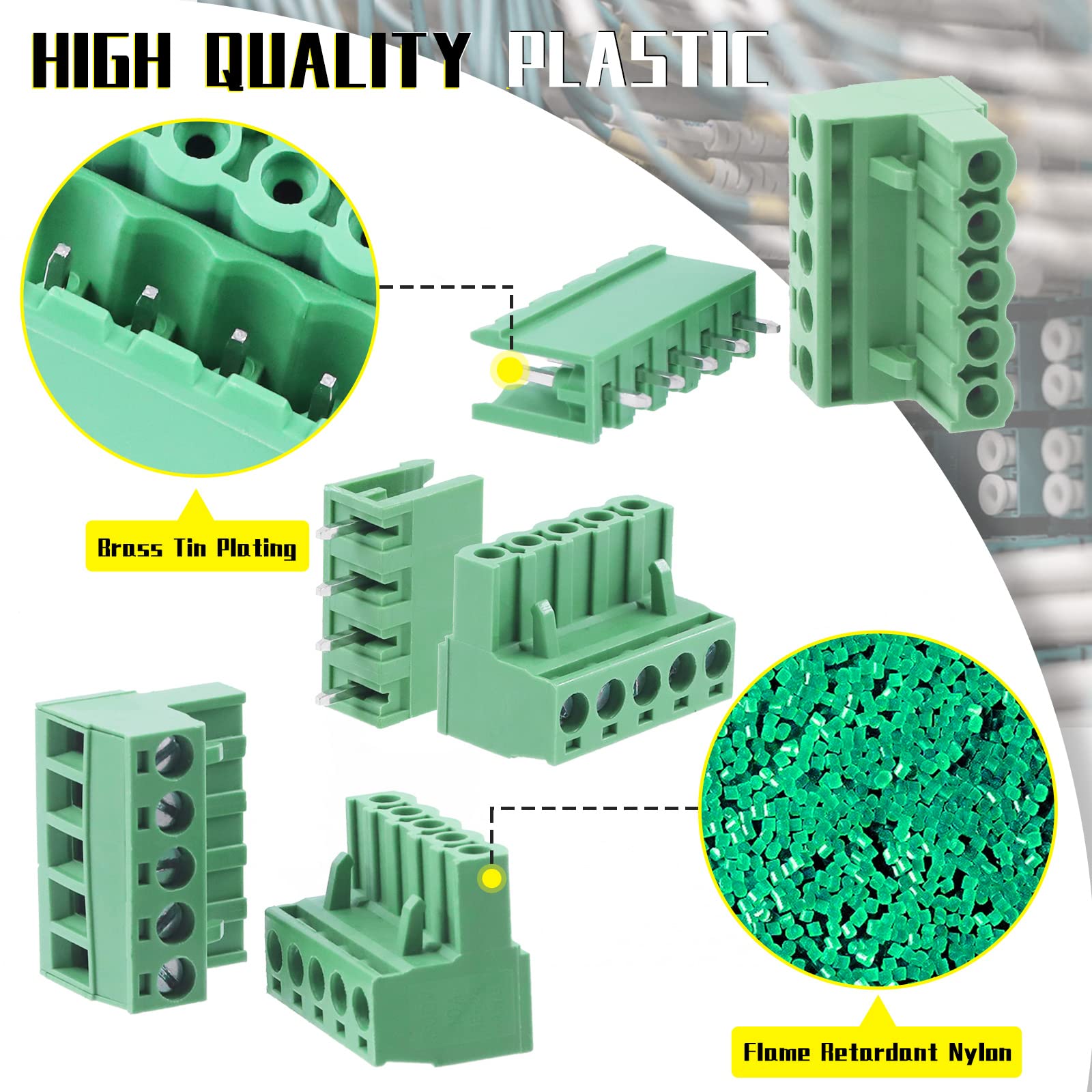 Snapklik.com : Mardatt 32 Sets Male Female Pluggable Terminal Blocks ...